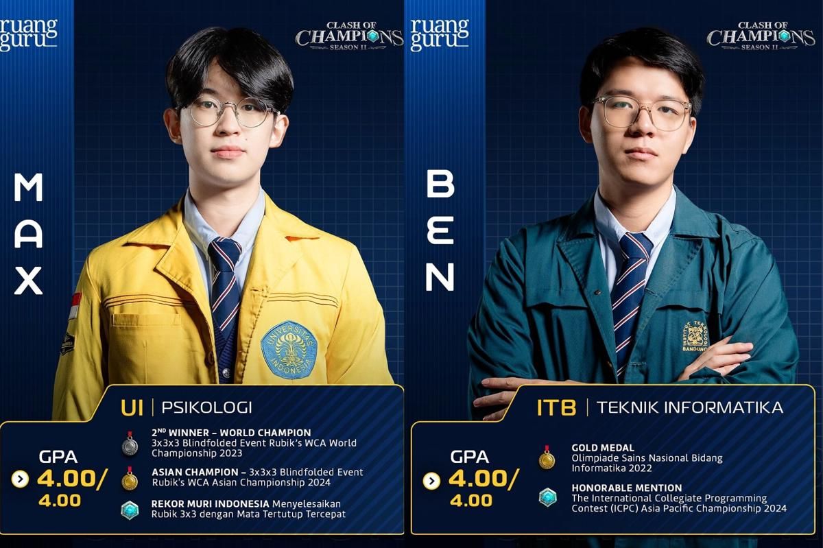 Daftar Peserta Clash of Champions Season 2 yang Raih IPK Sempurna!