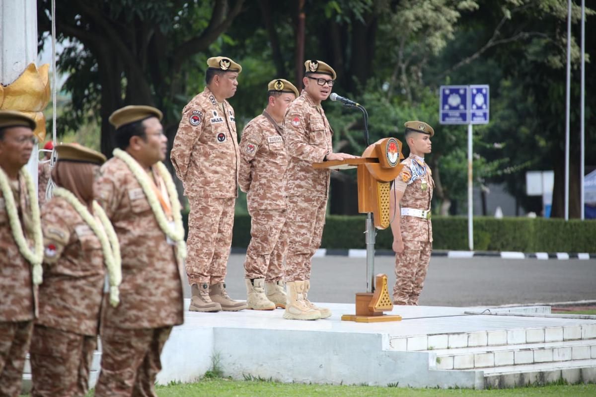 Diiringi Defile Drumband, Wamendagri Sambut Peserta Retreat Gelombang II