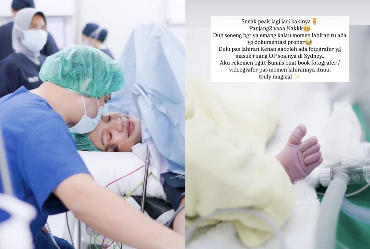 7 Potret Acha Sinaga Melahirkan Anak Ketiga, Suami Setia Mendampingi
