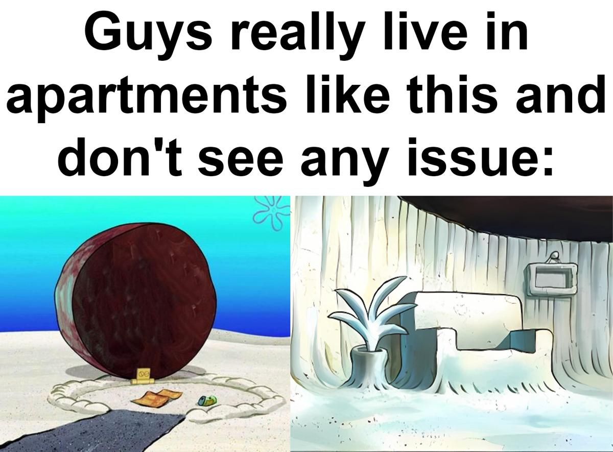 7 Meme SpongeBob tentang Batu, Menang Lomba dan Jadi Kendaraan