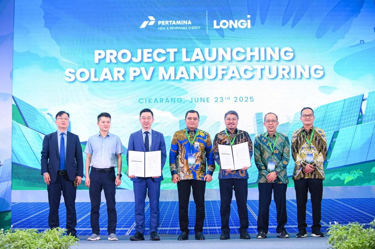 Pertamina NRE Gandeng LONGi Bangun Fasilitas Panel Surya, Targetkan Produksi 1,4 GW per Tahun