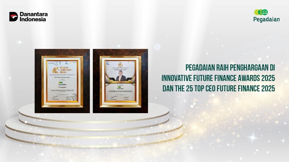 Pegadaian Raih Innovative Future Finance Awards dan Top 25 CEO Future Finance 2025