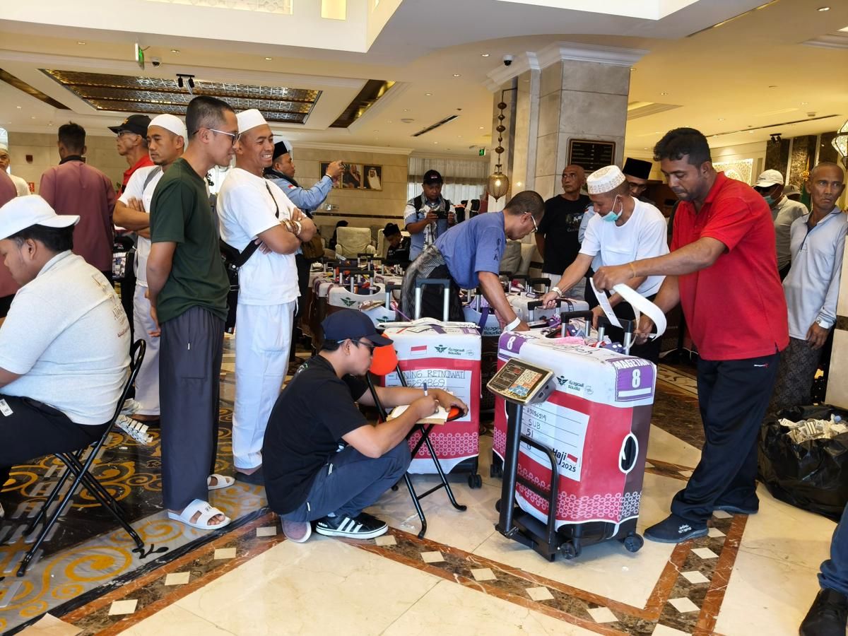 Koper Jemaah Haji Ditimbang Jelang Kepulangan dari Madinah