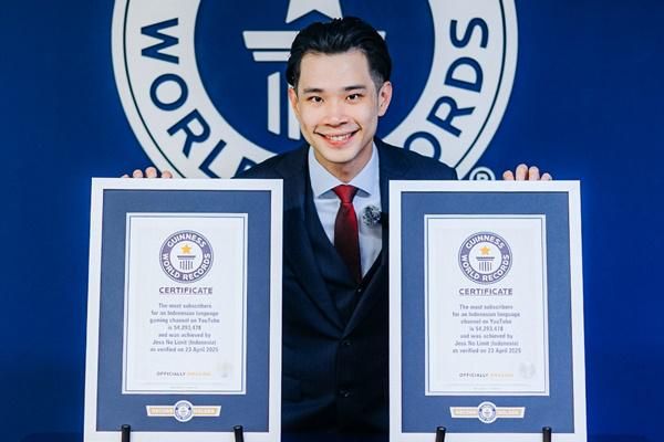 Jess No Limit Dapat Penghargaan Guinness World Record, Subscribers Terbanyak!