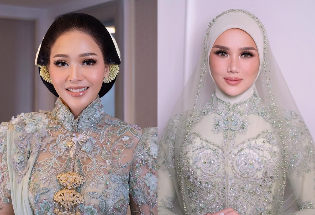 7 Gaya Maia Estianty dan Mulan Jameela di Pernikahan Al Ghazali, Glamor!