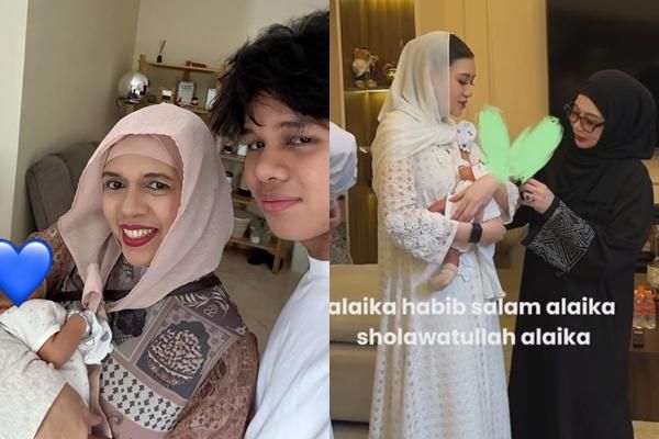 Potret Keluarga di Akikah Baby Arash, Anak Thariq dan Aaliyah Massaid