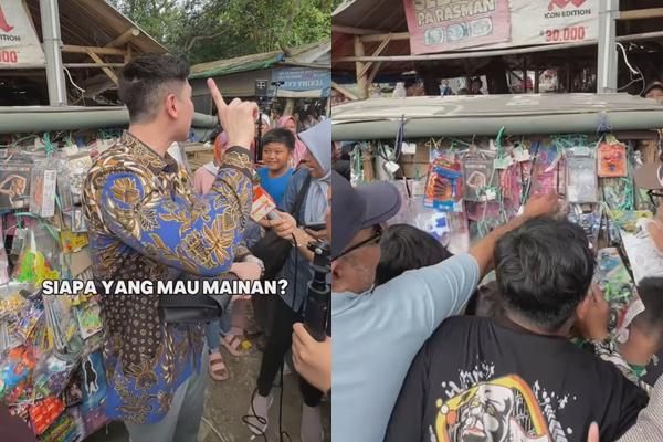 Momen Verrell Borong Mainan Pedagang Kaki Lima, Bayar Rp10 Juta