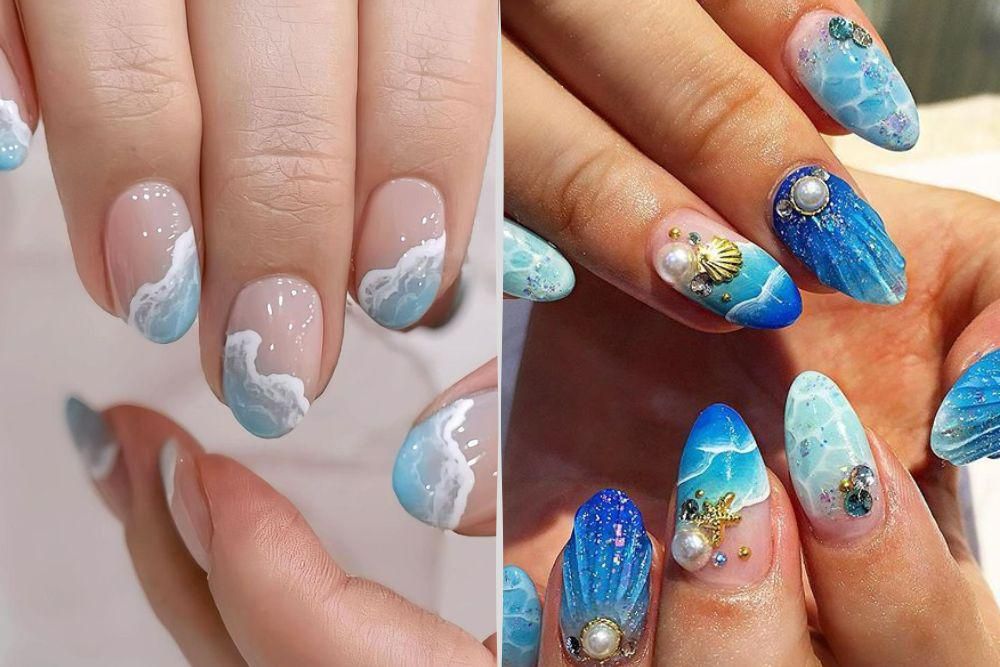 7 Inspirasi Oceanic Nail Art yang Fresh dan Elegan
