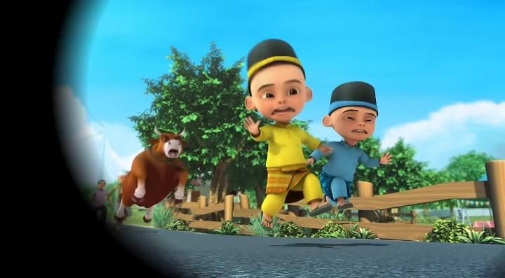 5 Kesialan yang Pernah Dialami Upin dan Ipin, Dikejar Sapi sampai Didenda
