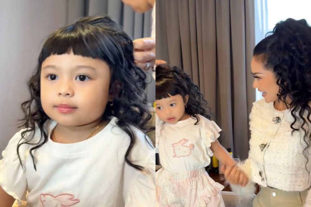 Gaya Rambut Curly Ameena, Bikin Pangling Disebut Mini Krisdayanti 2025