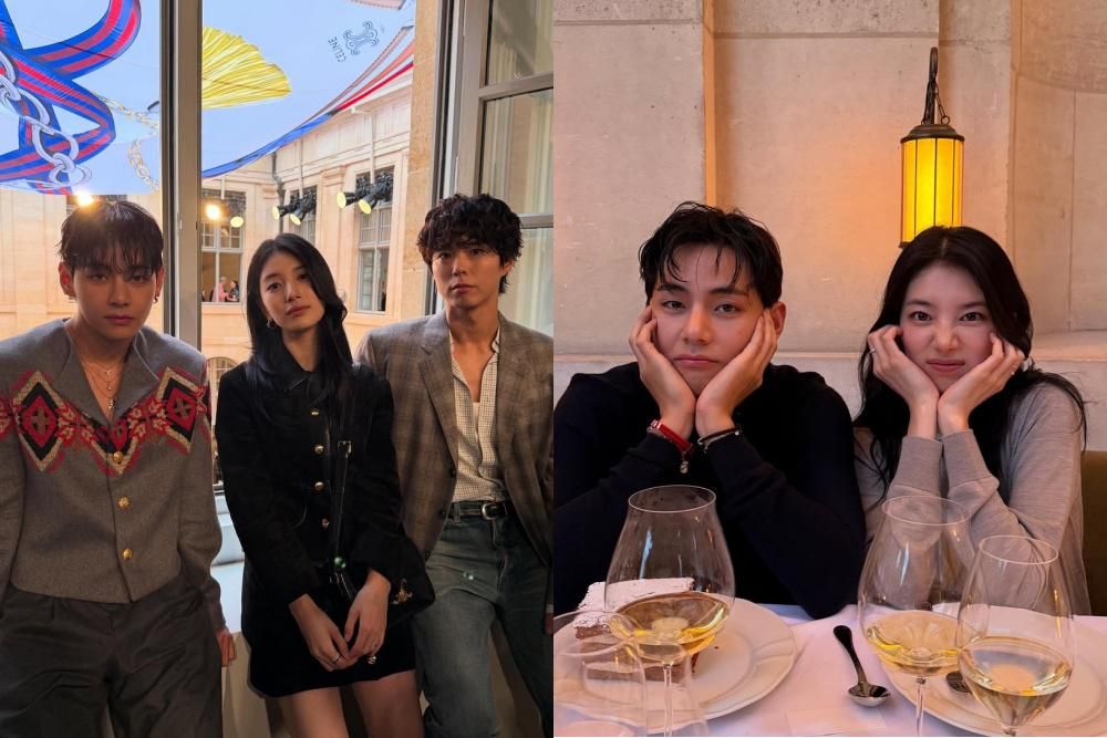 Curi Perhatian! 9 Potret Persahabatan V 'BTS, Suzy, dan Park Bo Gum