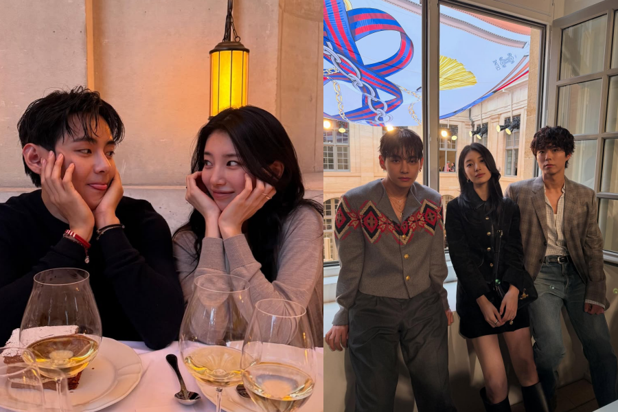 9 Potret Kedekatan V BTS, Suzy, dan Park Bo Gum di Paris, Trio Visual!