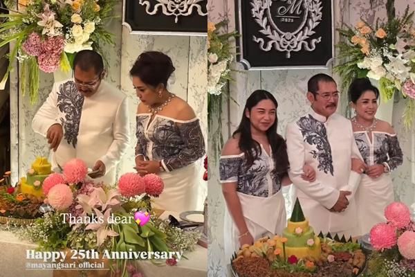 7 Potret Pesta Anniversary Ke-25 Mayangsari dan Bambang Trihatmodjo