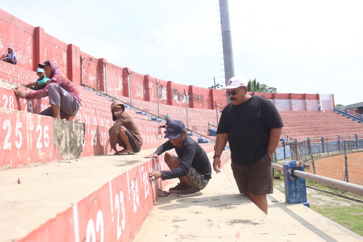 Perbaikan Stadion Brawijaya Dikebut Biar Persik Tetap Main di Kediri