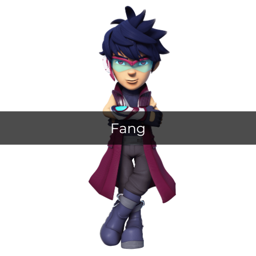 Potret karakter Fang dalam serial animasi BoBoiBoy (monsta.com)