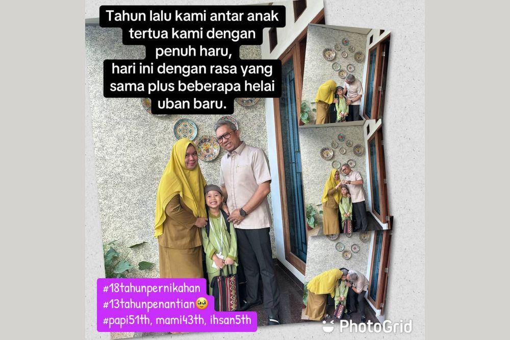 Viral Video Anak TK Diantar Papa 52 Tahun dan Mama 42 Tahun