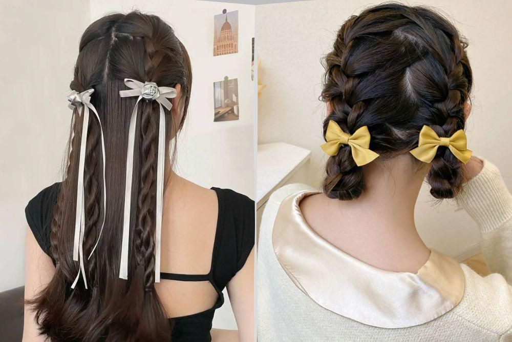 7 Ide Styling Rambut dengan Pita yang Manis dan Artistik