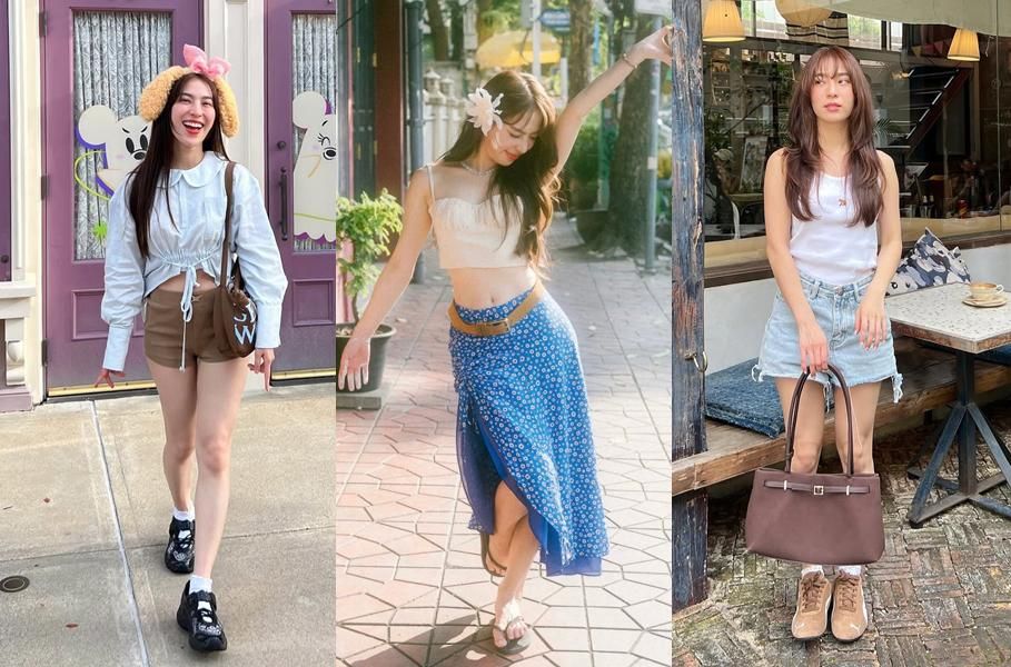 9 Ide Outfit Liburan Musim Panas ala Dream Apichaya, Catchy!