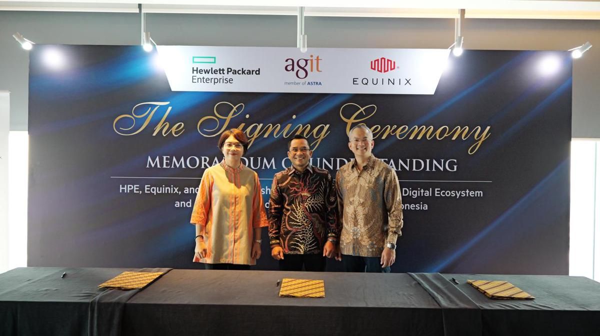 HPE, Equinix, dan AGIT Teken MoU Dorong Ekosistem Digital dan AI