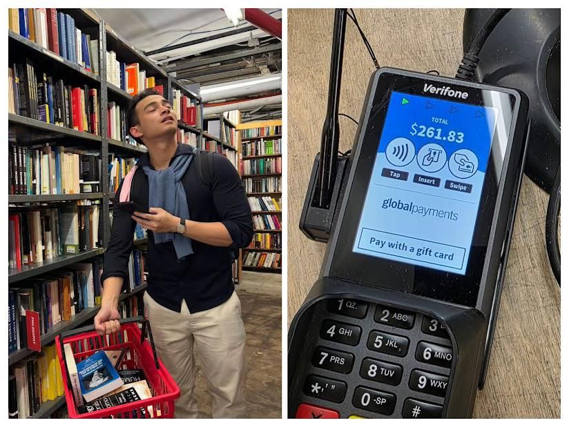 7 Potret Omara Esteghlal Beli Buku di New York, Bayar Mahal!