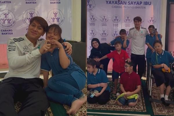 7 Potret Hangat Rizky Billar Rayakan Ultah Bareng Anak Disabilitas