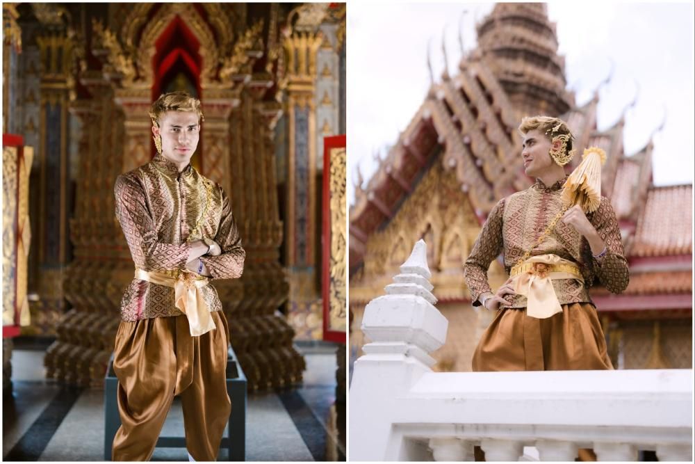 10 Potret Aisar Khaled pakai Baju Tradisional Thailand, bak Raja!