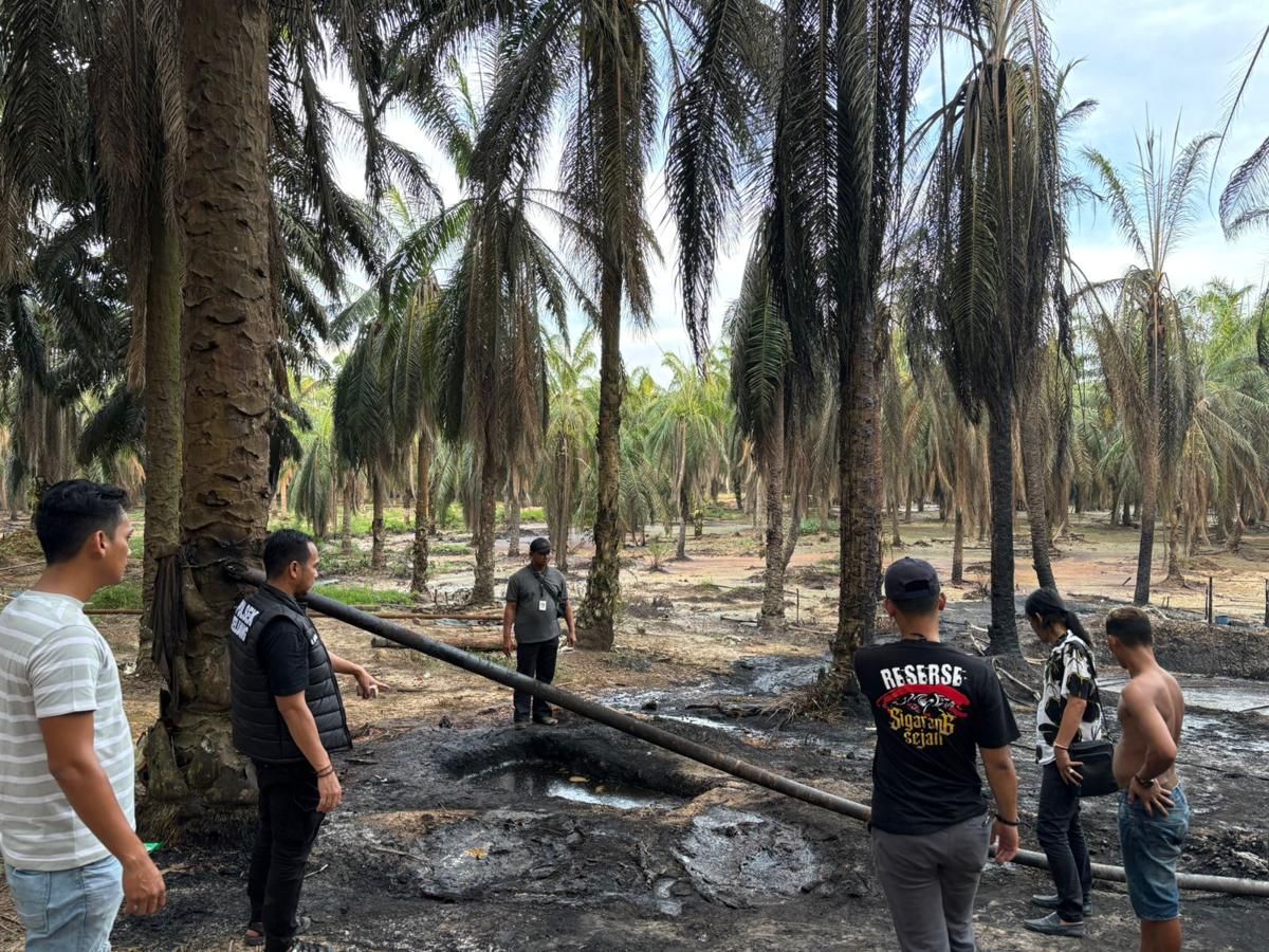 Lokasi Minyak Perasaan Ilegal di Muba Terbakar, Polisi Buru Pemilik