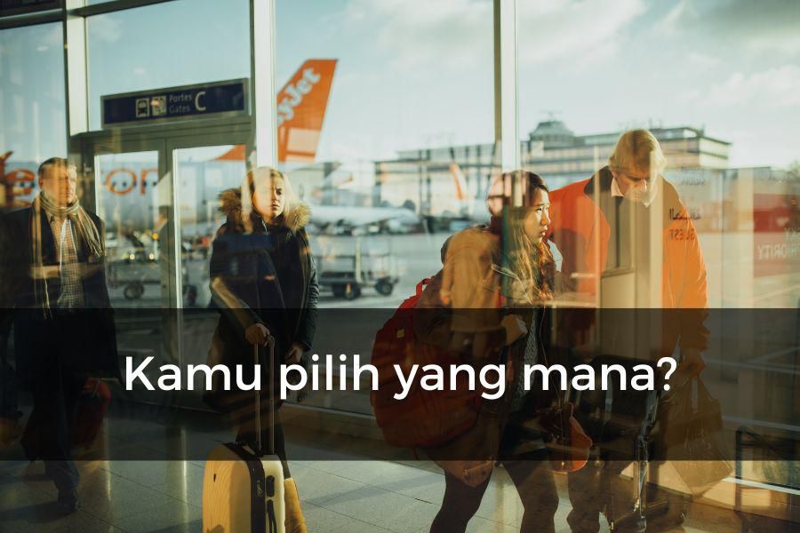Potret orang yang berangkat liburan