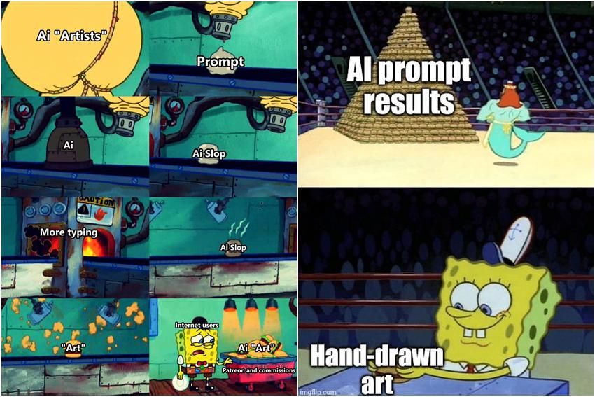 8 Meme SpongeBob tentang Seni, Semuanya Sudah Dikuasai oleh AI?