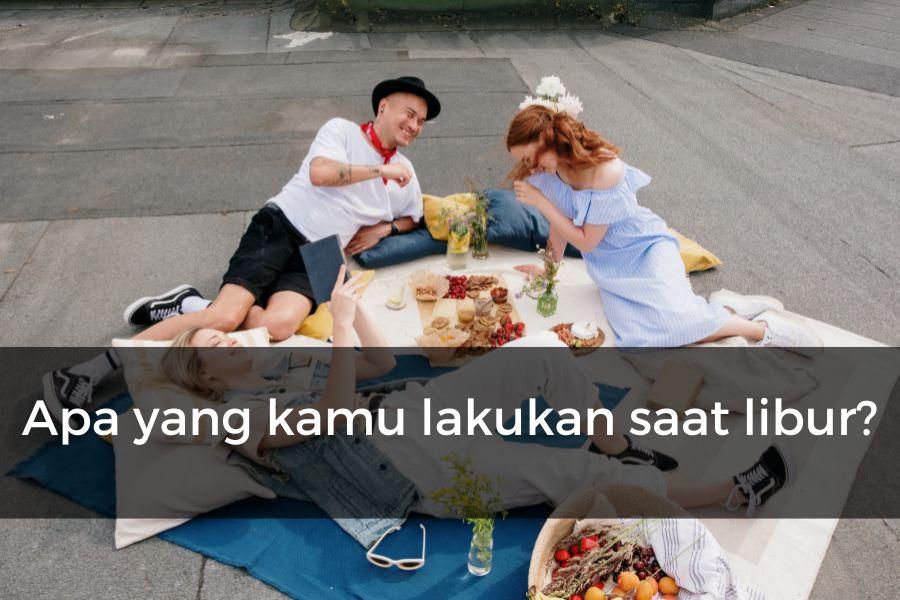 Potret sedang menikmati hari libur