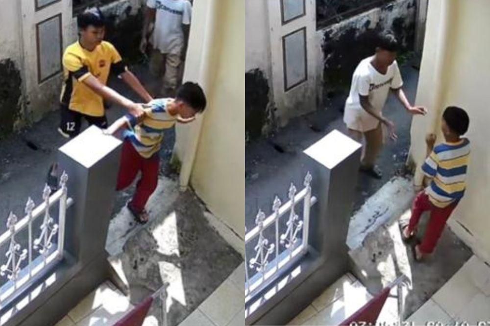 Sebuah Rekaman CCTV Rekam Pembullyan Oleh Sekelompok Anak-Anak