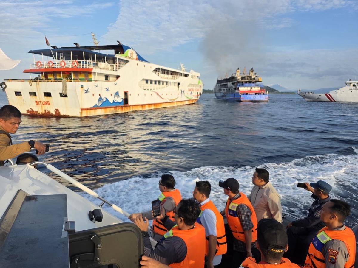 KM Barcelona VA Terbakar di Perairan Talise Sulut, 3 Korban Meninggal