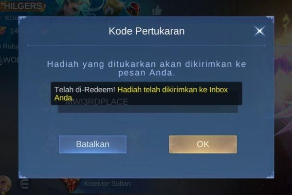 Kode Redeem Mobile Legends (ML) Hari Ini 20 Juli 2025