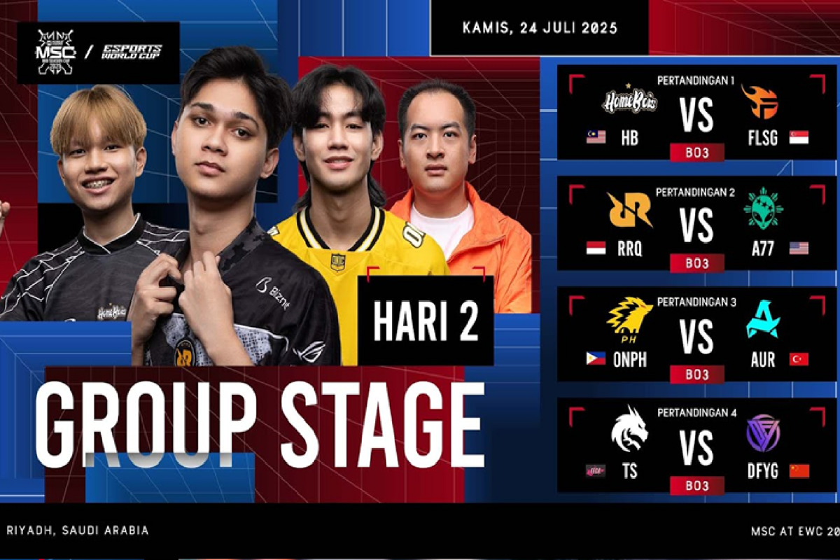 Rekap Hari Ke-2 Group Stage MSC x EWC 2025, RRQ Bermain Solid