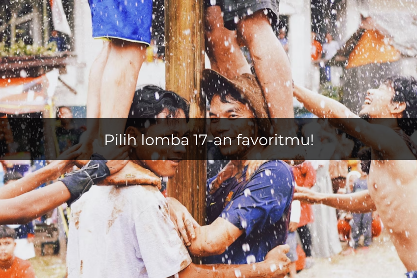 Potret lomba panjat pinang