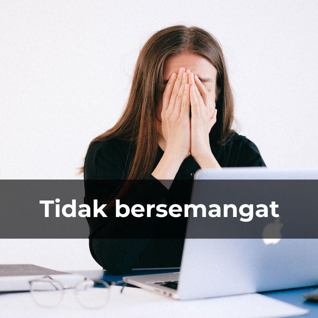 Ilustrasi orang tidak bersemangat