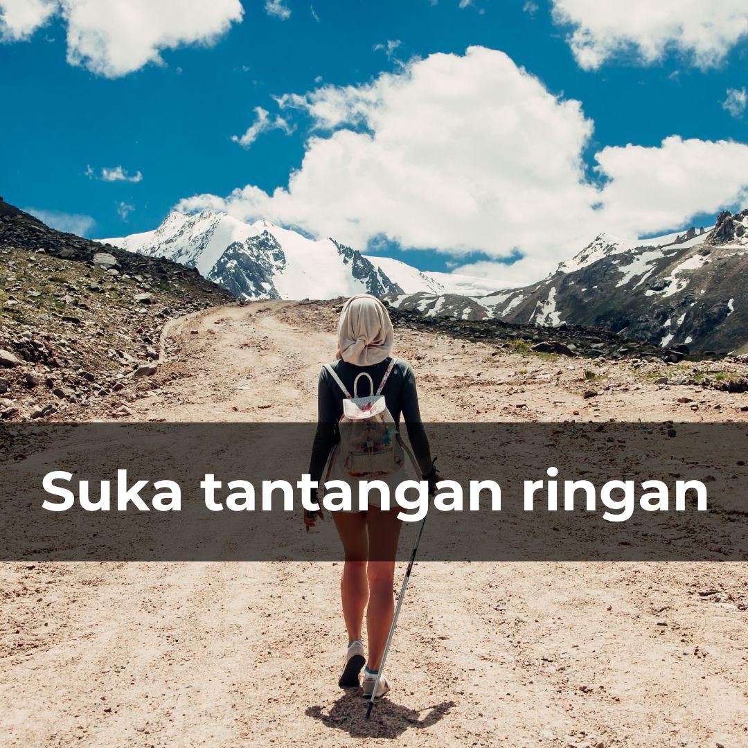 Potret pendaki suka tantangan ringan