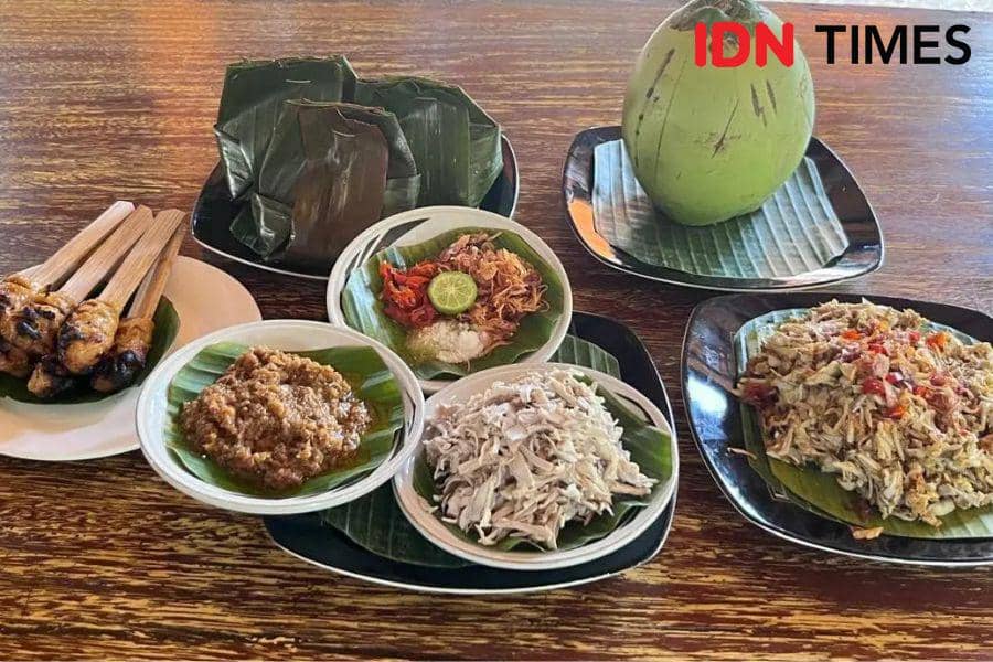 Potret makanan khas Bali 