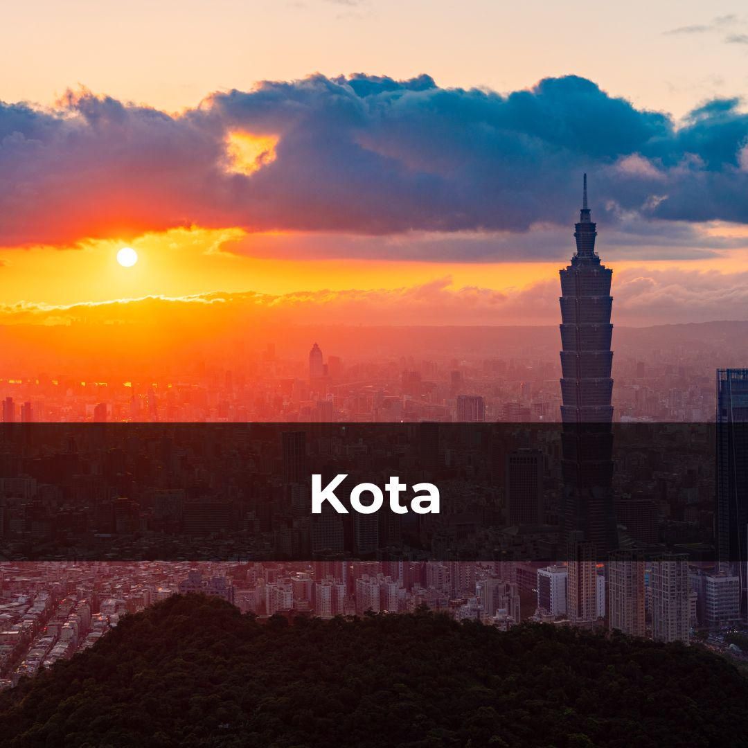 Potret sunrise di kota