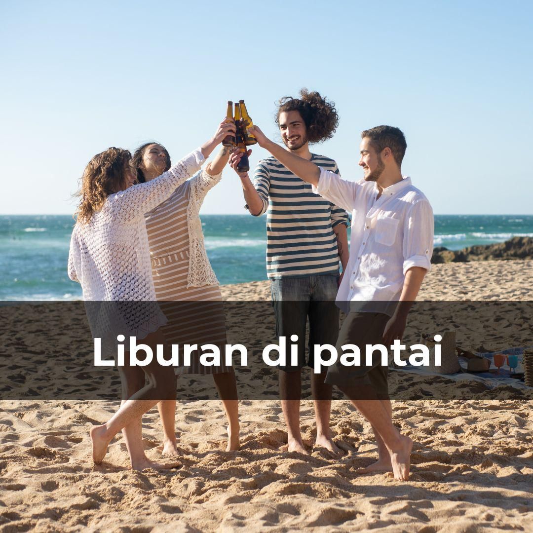 Potret liburan di pantai