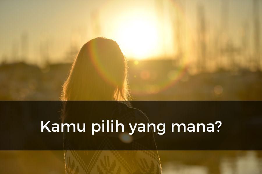 Ilustrasi melihat sunrise