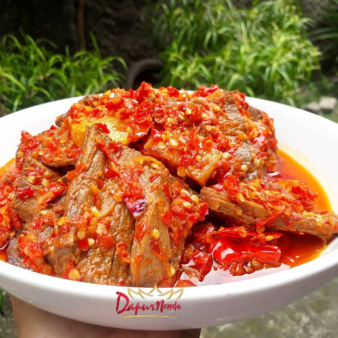 Dendeng Batokok Basah balado merah