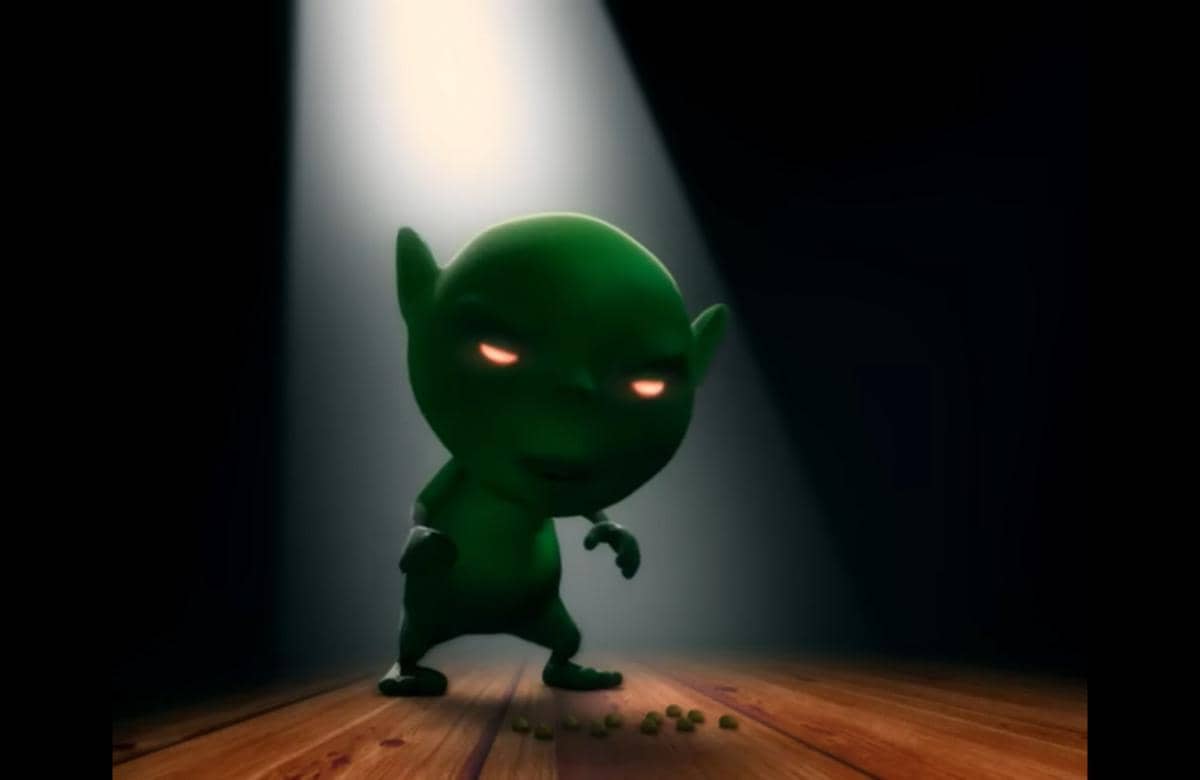 Sosok tuyul dalam serial Upin dan Ipin episode "Kisah Dua Malam".