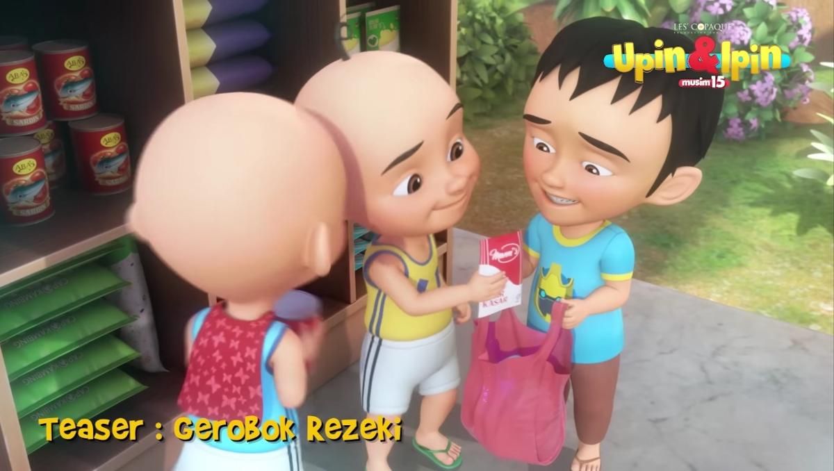 Cuplikan episode Gerobok Rezeki di serial Upin & Ipin