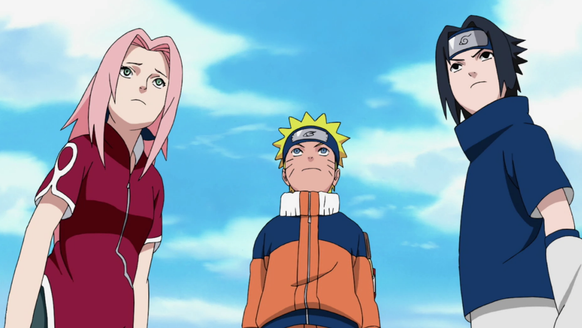 Trio team 7 dari anime Naruto (2002) (dok. Pierrot)