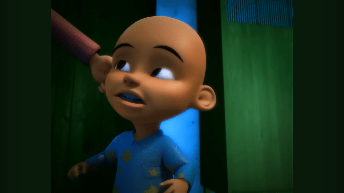 Cuplikan serial Upin dan Ipin episode “Kisah Dua Malam”.