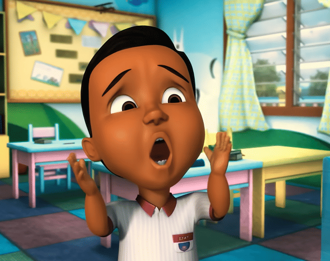 Potret Ijat dalam episode "Kisah Dua Malam" di serial Upin dan Ipin.