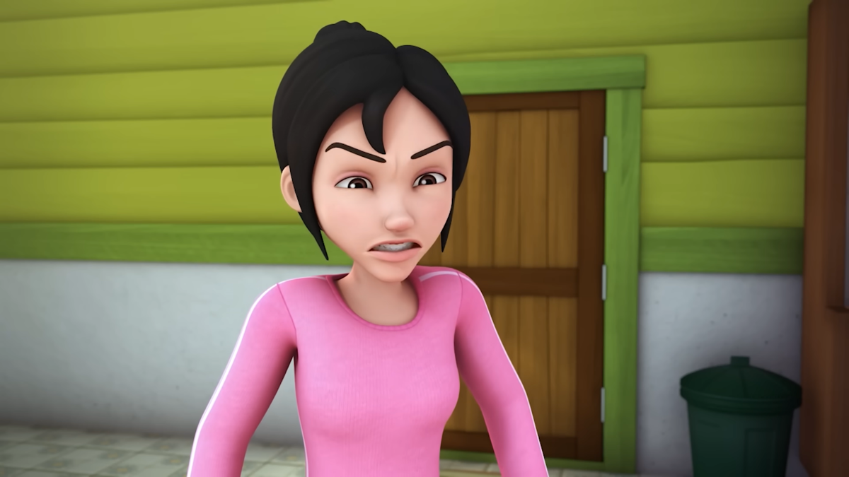 Potret Kak Ros dalam episode “Terlajak Laris" di serial Upin dan Ipin.