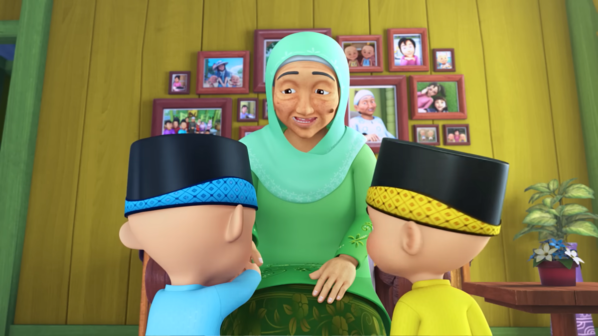 Cuplikan episode "Fizi Minta Maaf" dalam serial Upin & Ipin.