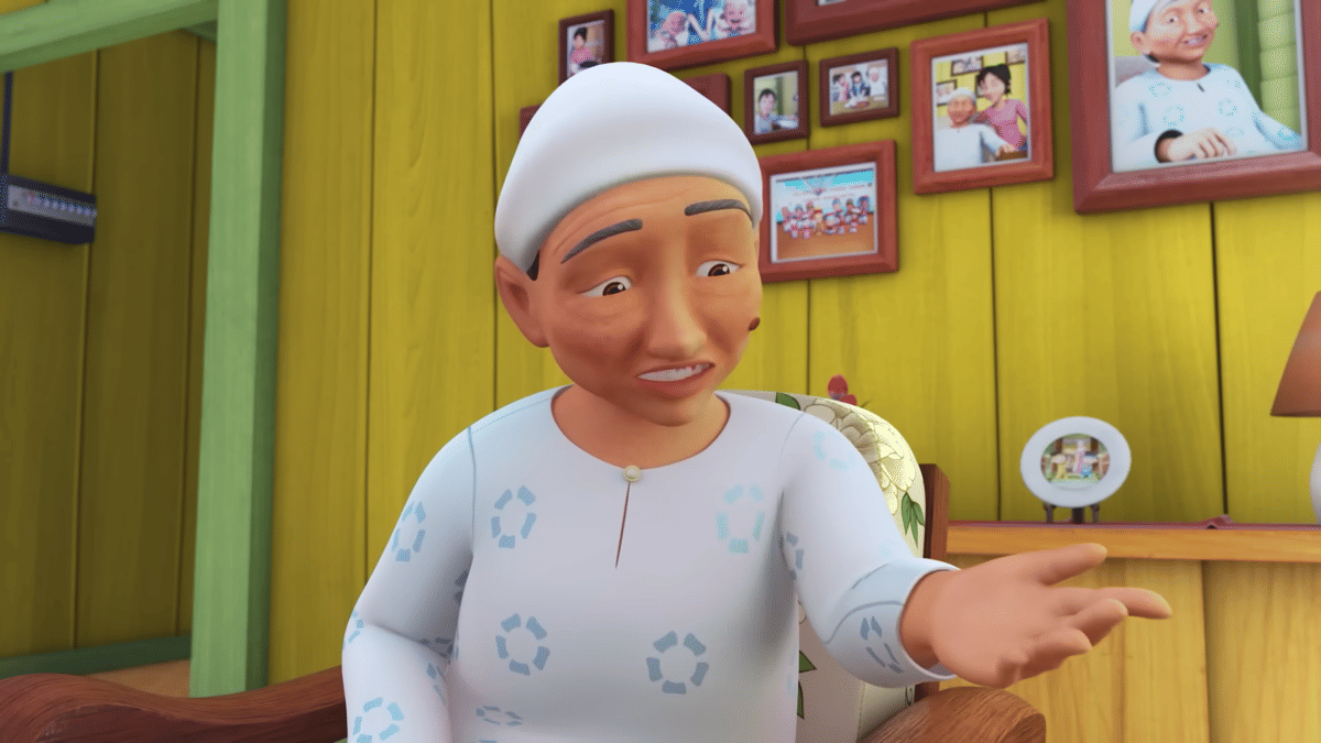 Opah dalam episode "Rajin Menyimpan Bijak Belanja".